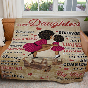 To My Afro Daughter Blanket, Remember Whose Daughter You Are Blanket Mother and Daughter