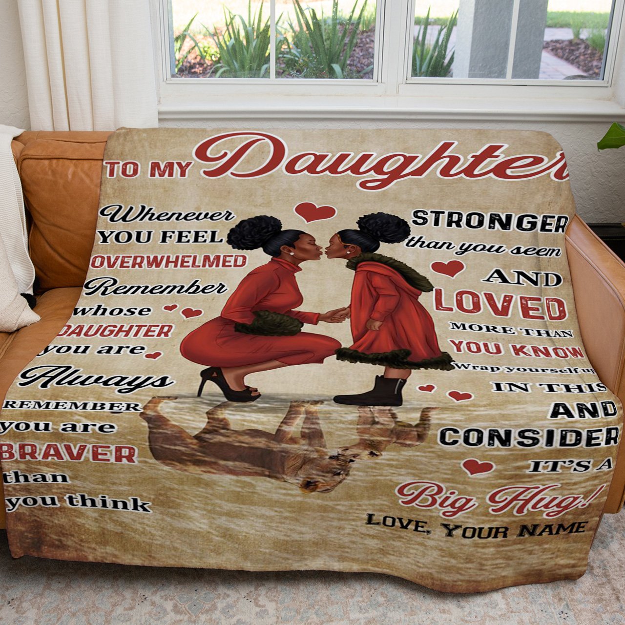 Blanket To My Daughter Gift, Whenever You Feel Overwhelmed Blanket