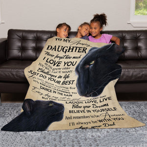 To My Amazing Black Daughter Blanket, Life isn't about Waiting for the Storm Blanket for Black Panther Blanket