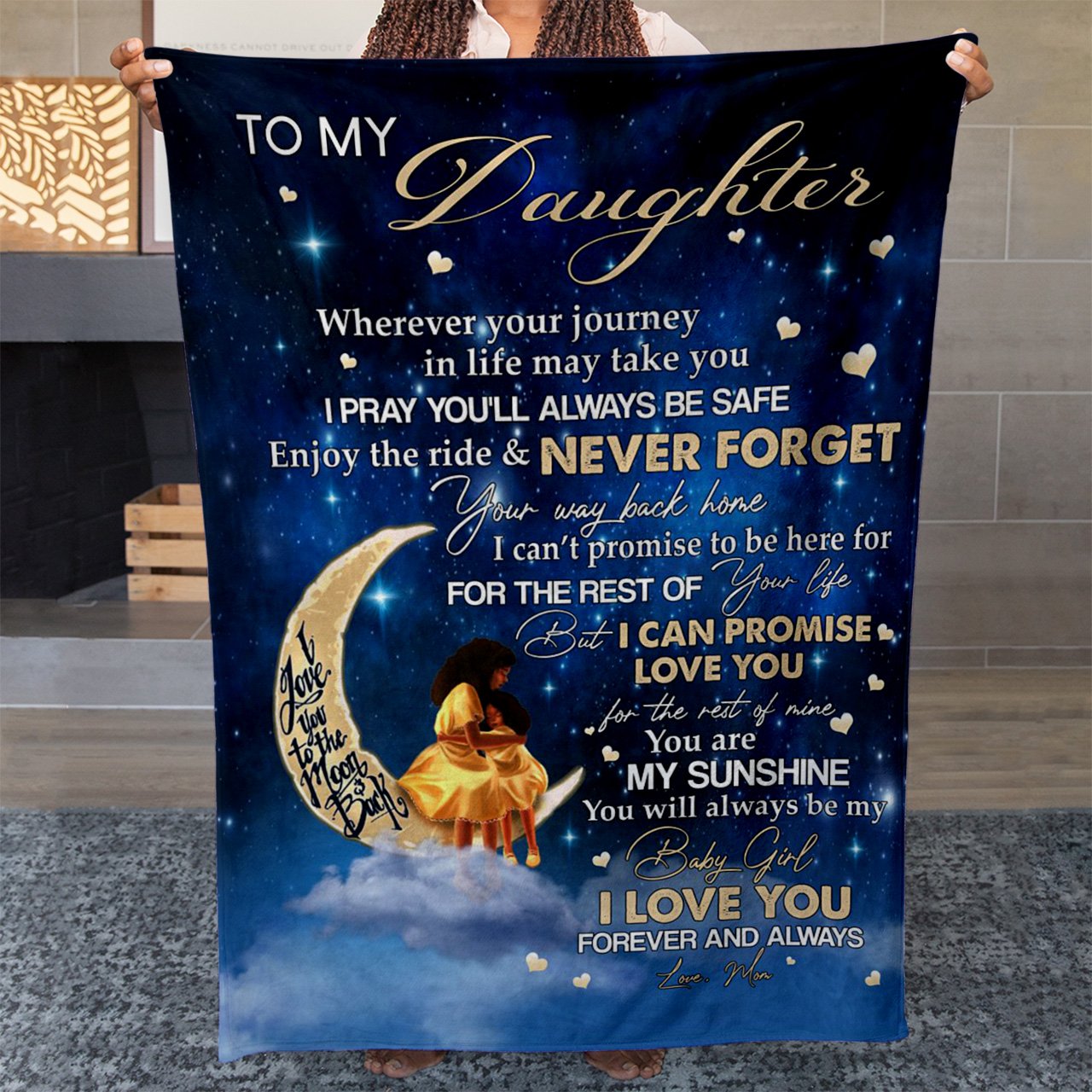 Blanket Gift Ideas for My Black Daughter, I Pray You'll be Safe Enjoy the Ride Blanket for Daughter, Christmas Presents For Grown Up Daughters