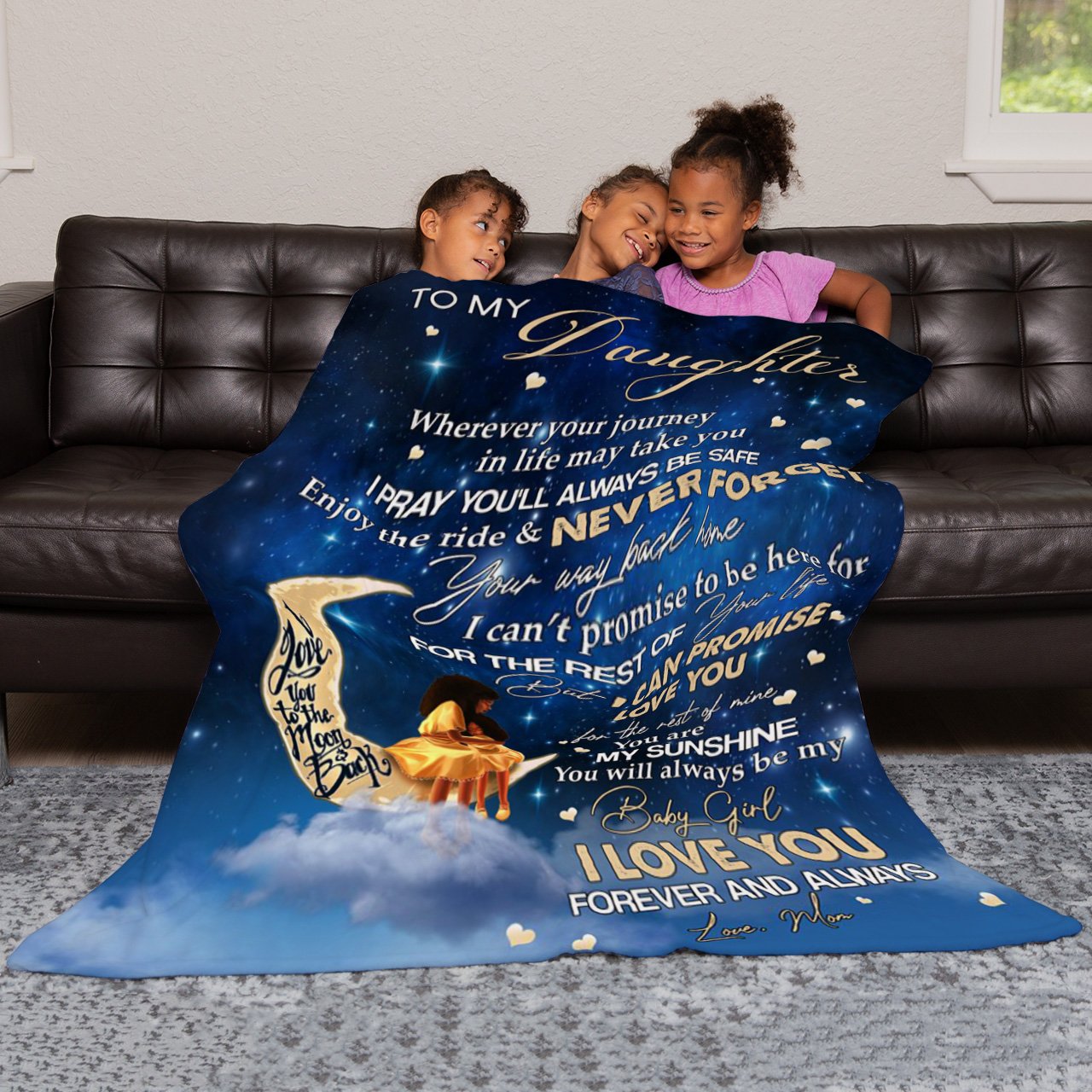 Blanket Gift Ideas for My Black Daughter, I Pray You'll be Safe Enjoy the Ride Blanket for Daughter