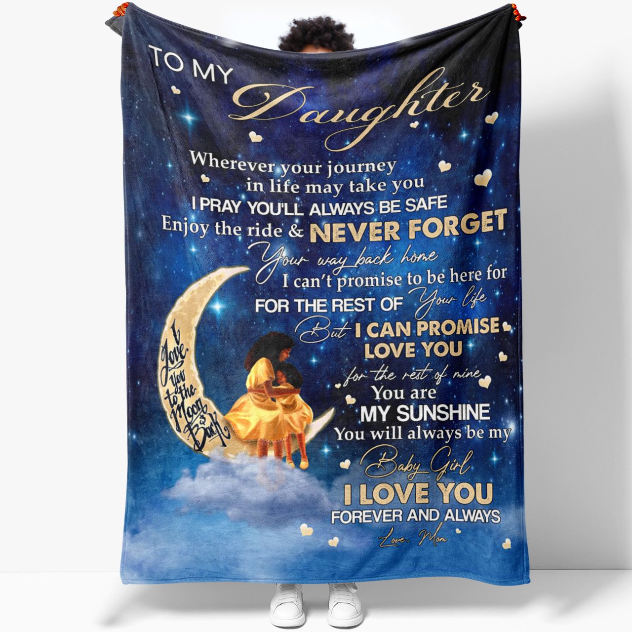 Blanket Gift Ideas for My Black Daughter, I Pray You'll be Safe Enjoy the Ride Blanket for Daughter, Christmas Presents For Grown Up Daughters