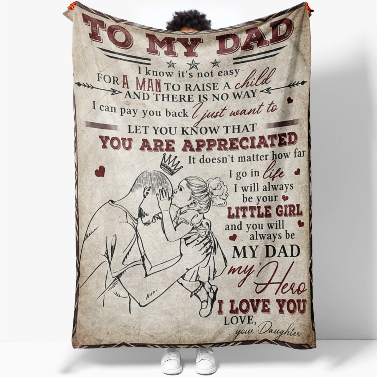 Blanket Gift Ideas for My Black Father, You Are My Hero I Love You Blanket for My Black Panther Blanket Personalized Christmas Fathers Day Gift Ideas