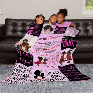 To My Daughter Blanket Gift, Never Feel that You're Alone Blanket from Mom