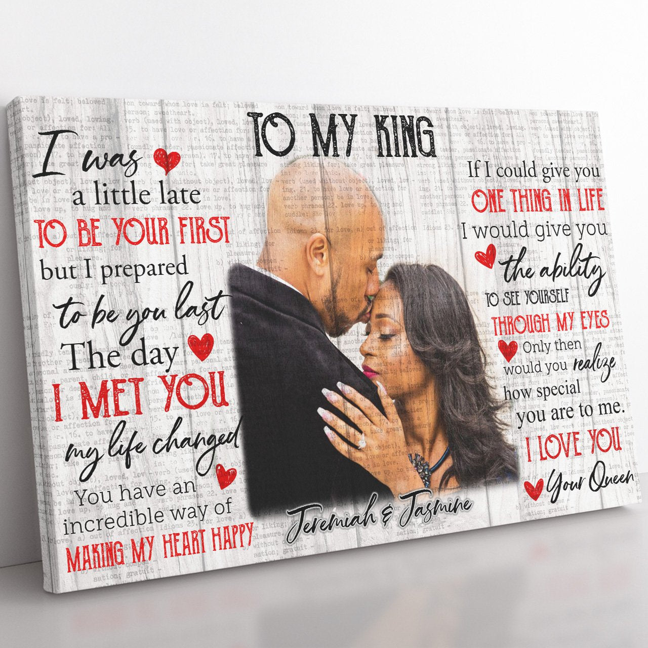 Personalized Canvas Gift For Black King, Late to be Your Frist Canvas, How Special You Are to Me Canvas, ThoughtfulChristmas Gifts For Husband Him