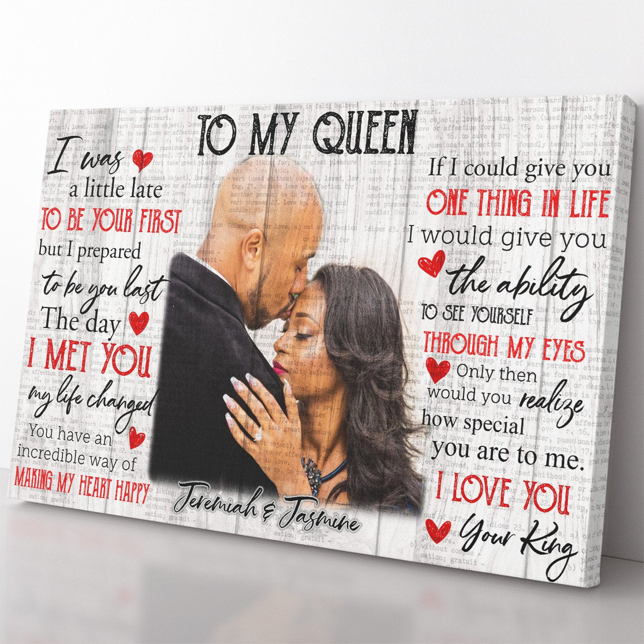 Personalized Canvas Gift For Black Queen, I Prepared to be You Last Canvas, My Life Changed When I Met You Canvas, Valentines Day Gifts For Her