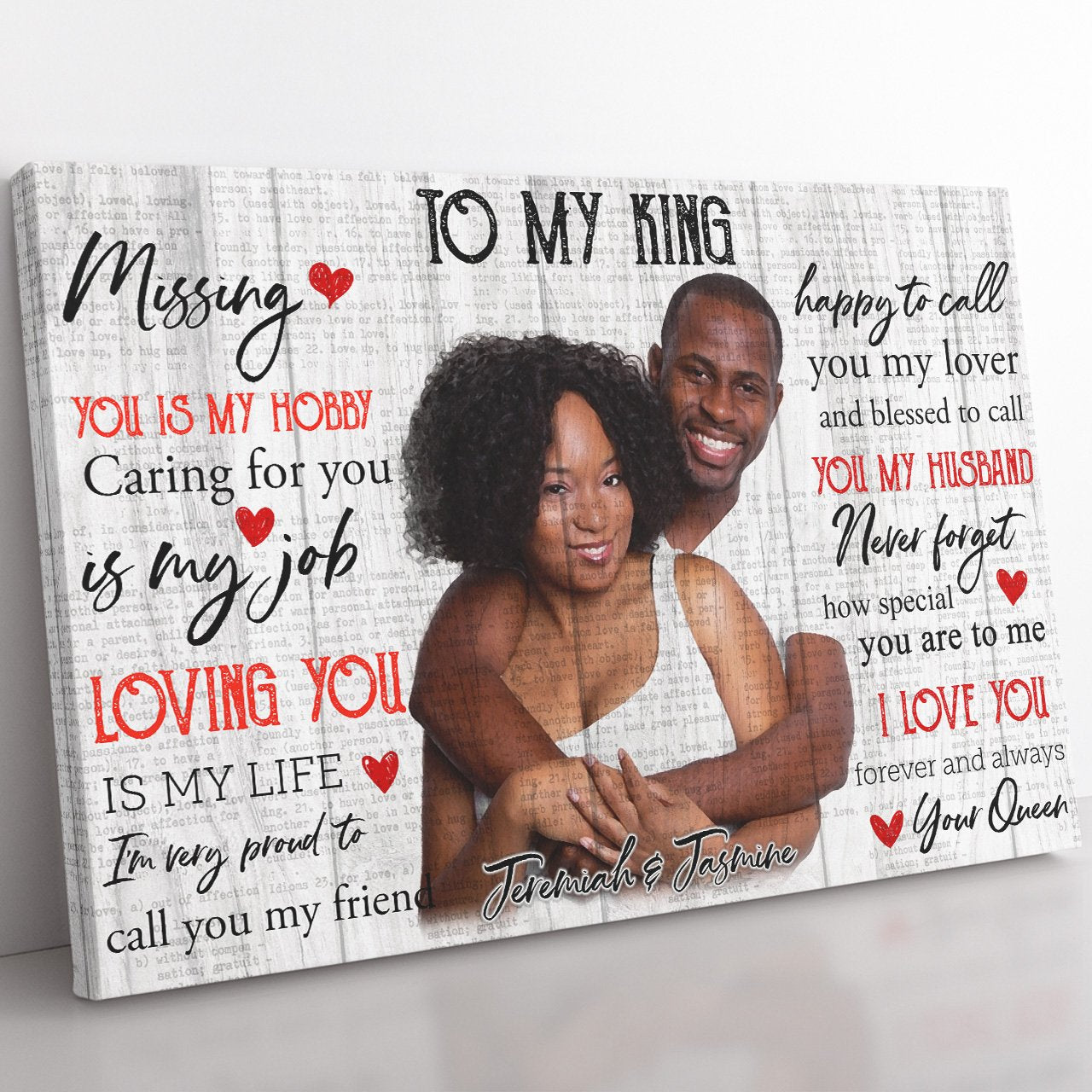 Anniversary Gift Canvas for My King, Loving You is My Life Canvas, How Special You Are Canvas for Husband, Unique Valentines Day Gifts For Men Him