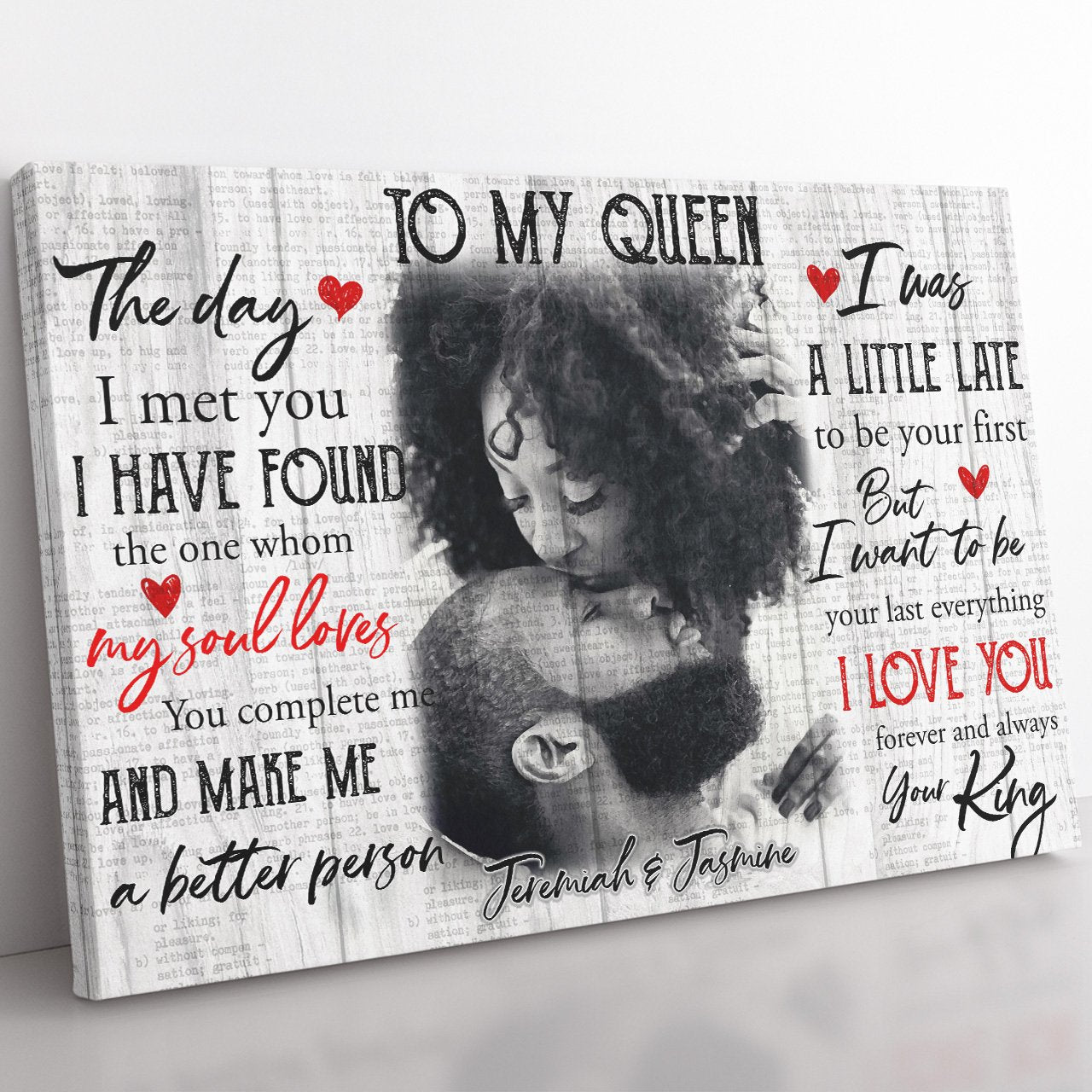 Personalized Gift Canvas for Black Wife, The Day I Met You Canvas, I Want to be Your Last Everything Canvas for Queen, Birthday Gift Ideas For Her