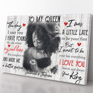 Personalized Gift Canvas for Black Wife, The Day I Met You Canvas, I Want to be Your Last Everything Canvas for Queen, Birthday Gift Ideas For Her