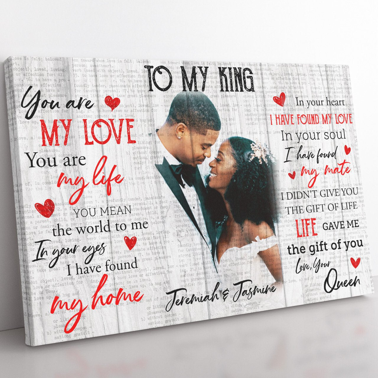 Canvas Gift Ideas for My Black King, You're My Love My Life Canvas, In Your Heart I've Found My Love Canvas Gift for Husband, Christmas Gifts For Men