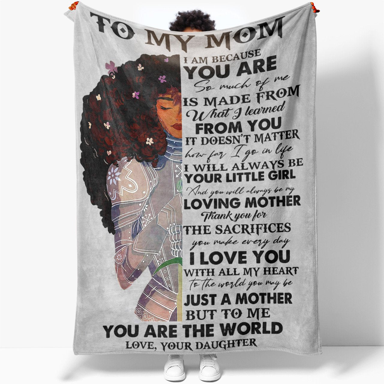 To My Mom Blanket Mothers Day Gift Ideas, To The World You Are A