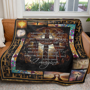 God Christian Gift Blanket, Jesus Christ Pray Blacnket, Surrounded by Your Glory Blanket