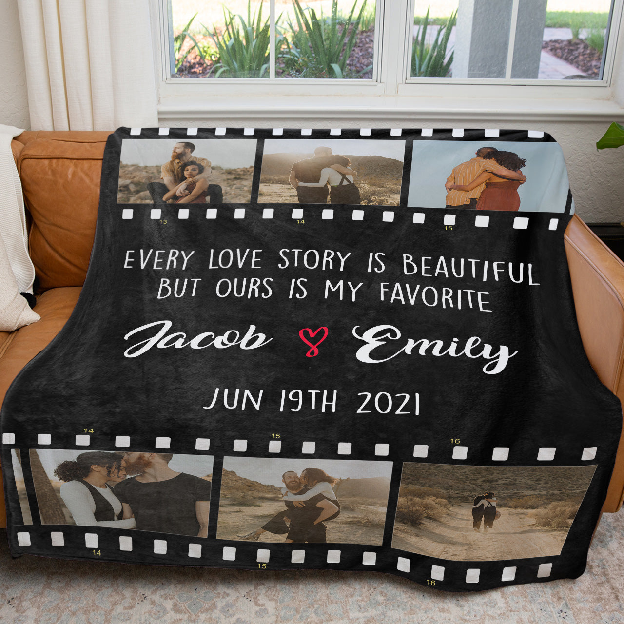 Custom Couple Photos Blanket Gift Ideas, Every Love Story is Beautiful, But Our is Favorite Blanket