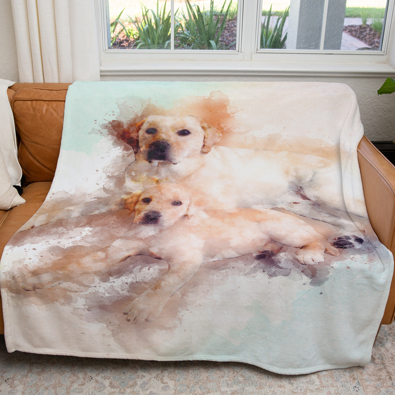 Custom Pet Portrait Blanket, Your Dog Custom Blanket