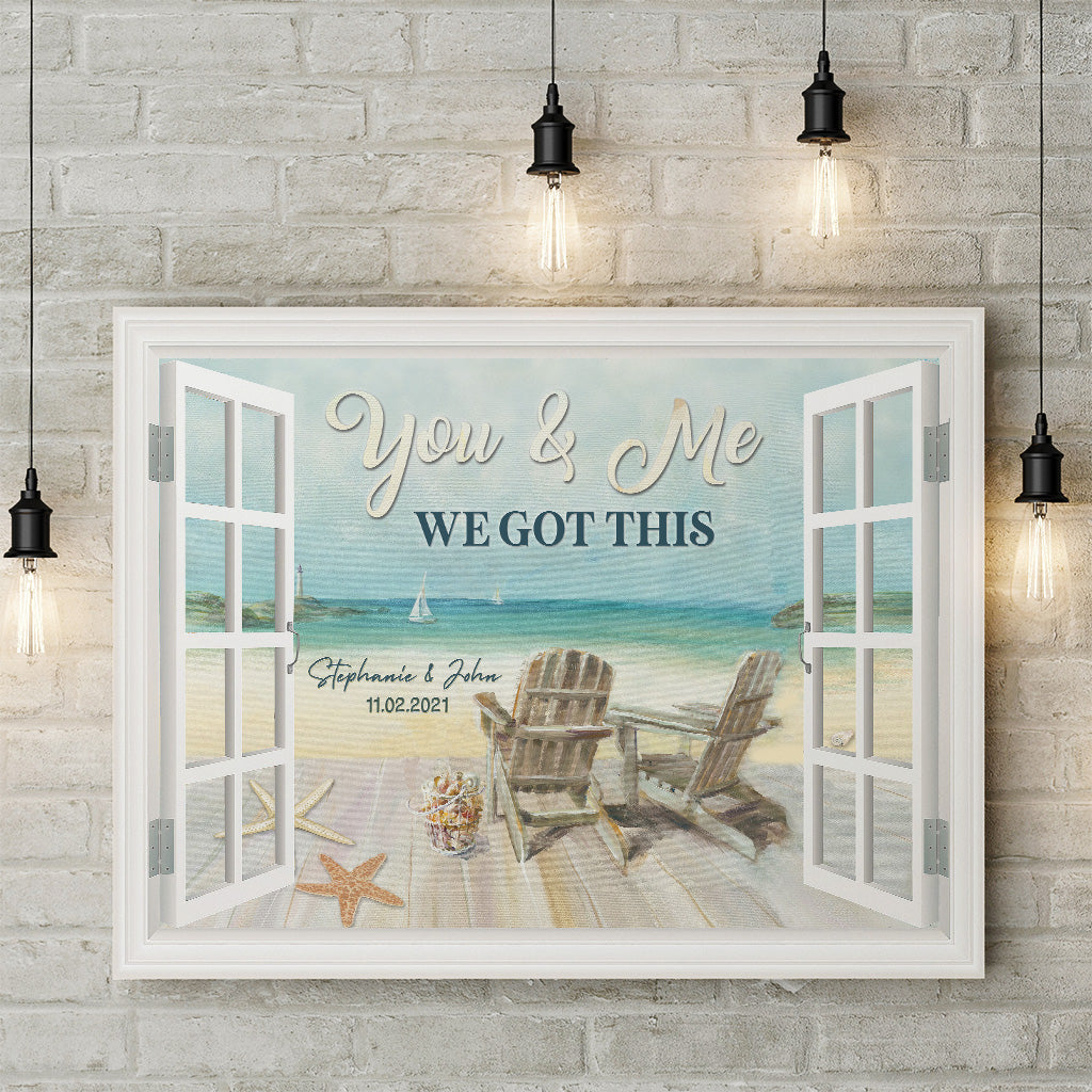 Personalized Anniversary Canvas Gift Home Decorations, You and Me We Got This, Canvas Gift ideas for Couple