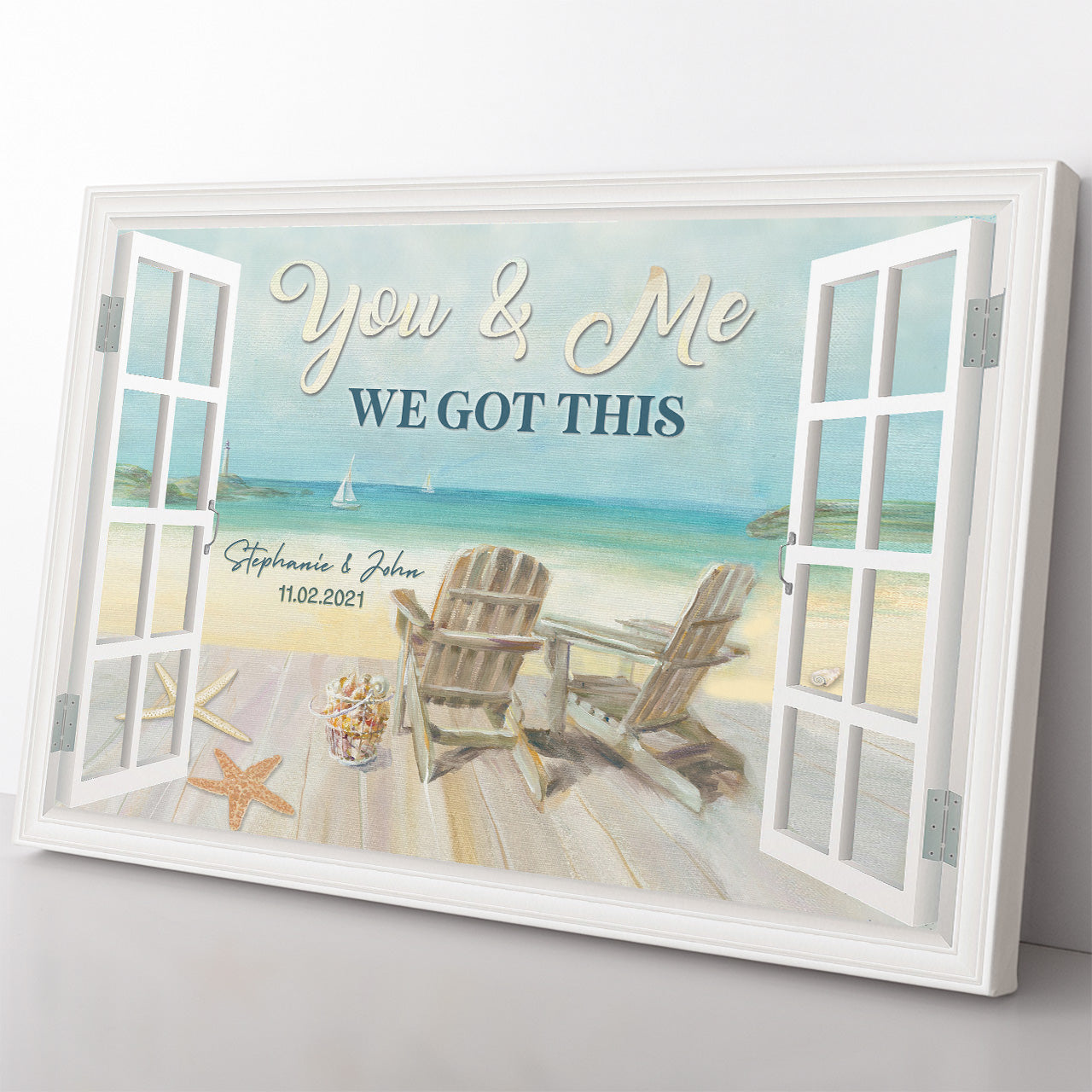 Personalized Anniversary Canvas Gift Home Decorations, You and Me We Got This, Canvas Gift ideas for Couple