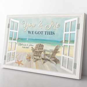 Personalized Anniversary Canvas Gift Home Decorations, You and Me We Got This, Canvas Gift ideas for Couple