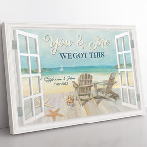 Personalized Anniversary Canvas Gift Home Decorations, You and Me We Got This, Canvas Gift ideas for Couple