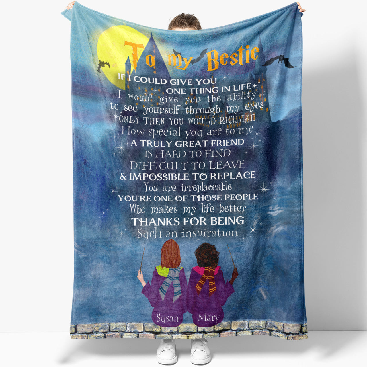 To My Bestie Wizard Blanket Gift Ideas, Custom How Special You Are To Me, Personalized Blanket for BFF