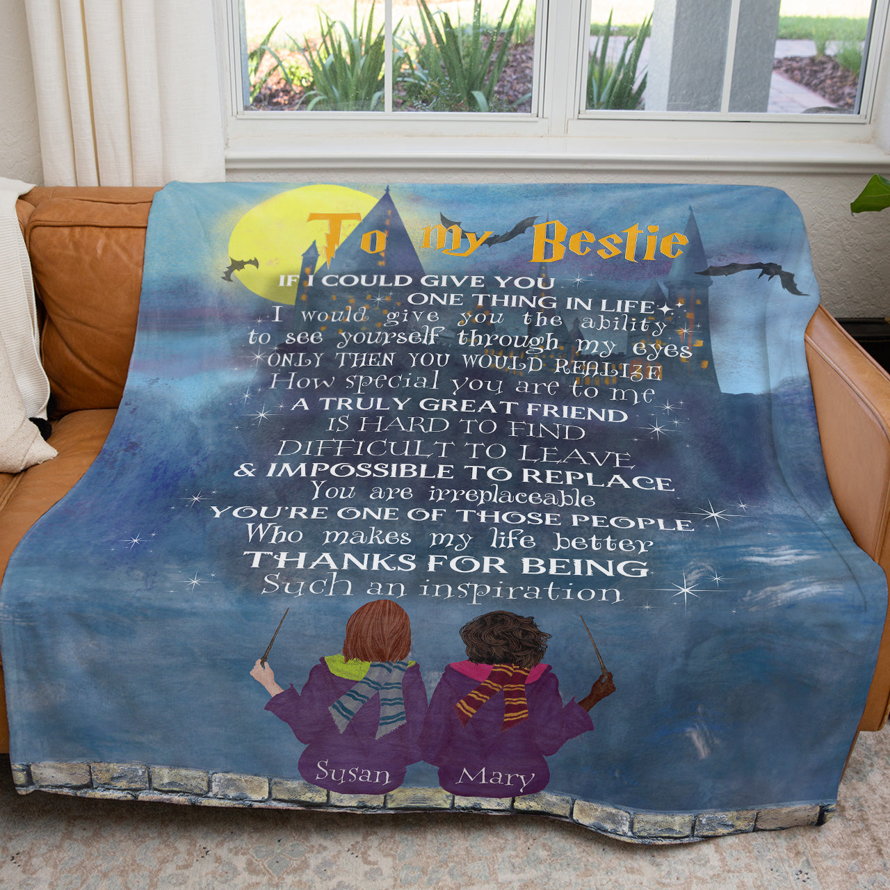 To My Bestie Wizard Blanket Gift Ideas, Custom How Special You Are To Me, Personalized Blanket for BFF