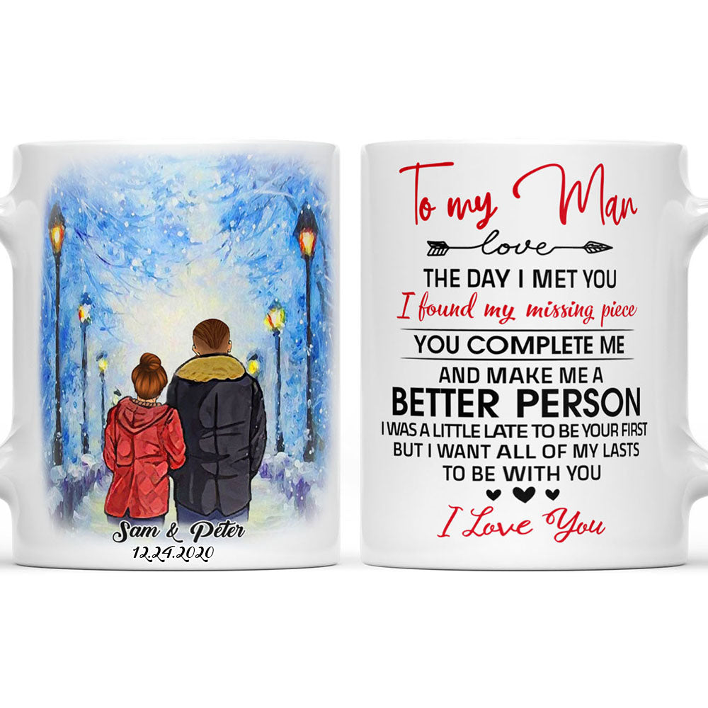 Custom Mug for Husband, The Day I Met You, I Found My Missing Piece Personalized Mug