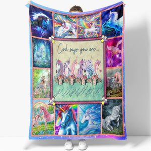 Colorful Unicorn Motivation Inspiration Blanket, Unicorn Love Gift Ideas Blanket for Daughter Granddaughter, Christmas Birthday Blanket Gift Ideas