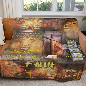 Judah Lion Blanket Gift ideas for Christian Love God, Gift Ideas Blanket for Jesus Christ Believe, Motivational Christmas Birthday Blanket Gift Ideas