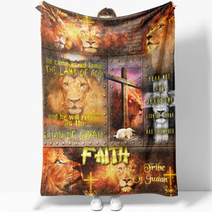 Judah Lion Blanket Gift ideas for Christian Love God, Gift Ideas Blanket for Jesus Christ Believe, Motivational Christmas Birthday Blanket Gift Ideas