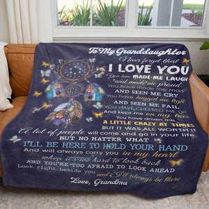 Dreamcatcher Blanket for My Granddaughter, I Will Carry You in My Heart Blanket from Grandma