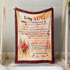 Blanket Gift ideas for Son, Be the Best Version of You, Follow Your Dreams, Believe in Youself Blanket, Christmas Birthday Blanket Gift for Son