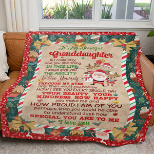 Christmas Secret Santa Blanket Gift Ideas for Granddaughter, The Ability to See Yourself, How Proud I Am of You, Christmas Gift Blanket for Granddaughter