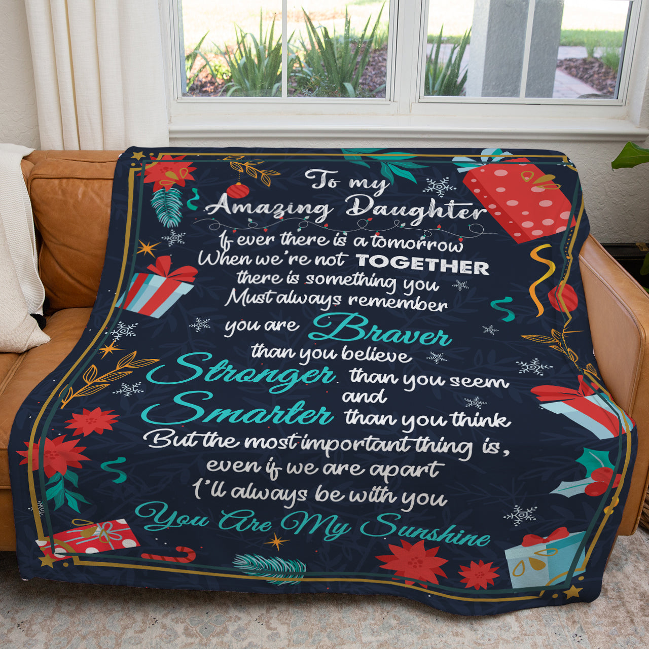 Christmas Blanket to My Amazing Daughter, If Ever There is A Tomorrow, We're Not Together Blanket from Parents, Christmas Gift Ideas for Daughter