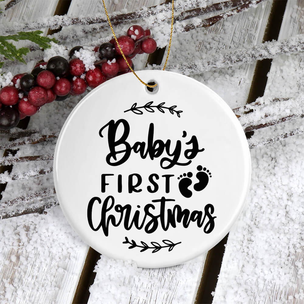 Custom Name Baby's First Christmas Ornament