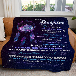 Galaxy Milky Way And Dreamcatcher Blanket fot Daughter, You're Braver Than You Think, Stronger Than You Seem Blanket