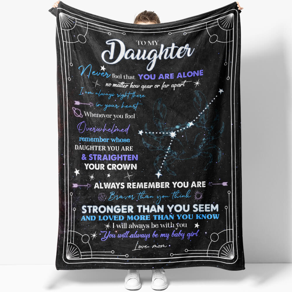 Zodiac Capricorn Astrology Birthday Blanket Gift to Daughter, I Am Always Right There in Your Heart Blanket