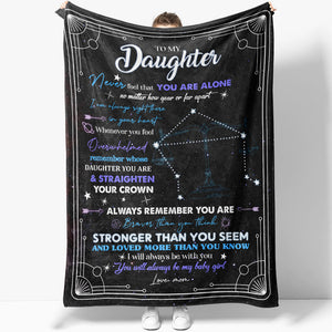 Zodiac Capricorn Astrology Birthday Blanket Gift to Daughter, I Am Always Right There in Your Heart Blanket