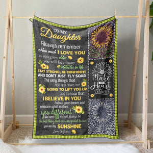 How Much I Love You My Sunshine Daughter Blanket, I Believe in You My Daughter Gift
