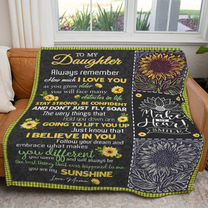 How Much I Love You My Sunshine Daughter Blanket, I Believe in You My Daughter Gift
