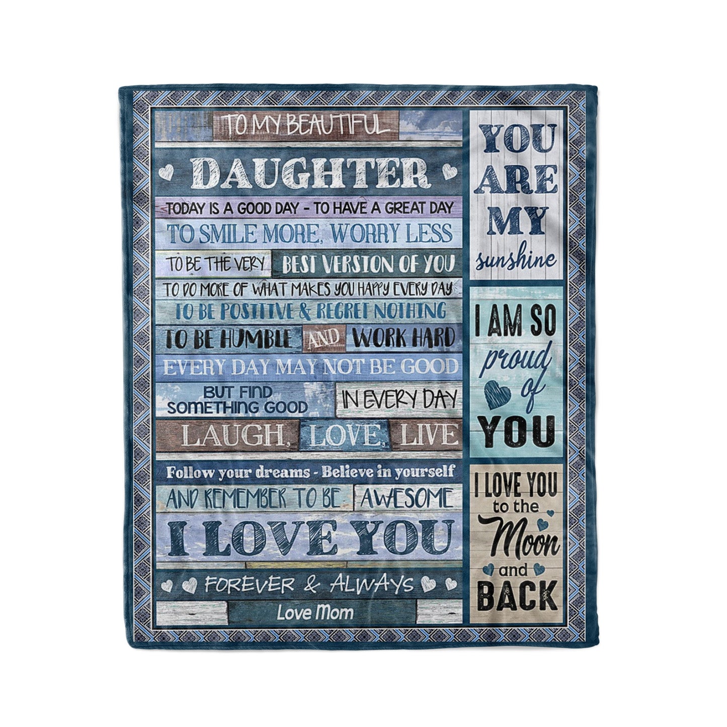 Personalized Blanket Gift For Daughter, Birthday Gift For Daughter, A Good Day