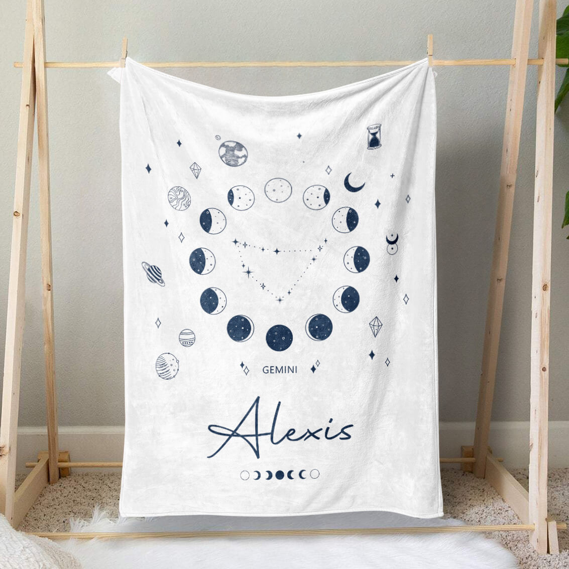 Custom Name Zodiac Gifts For Gemini Horoscope Astrology Blanket