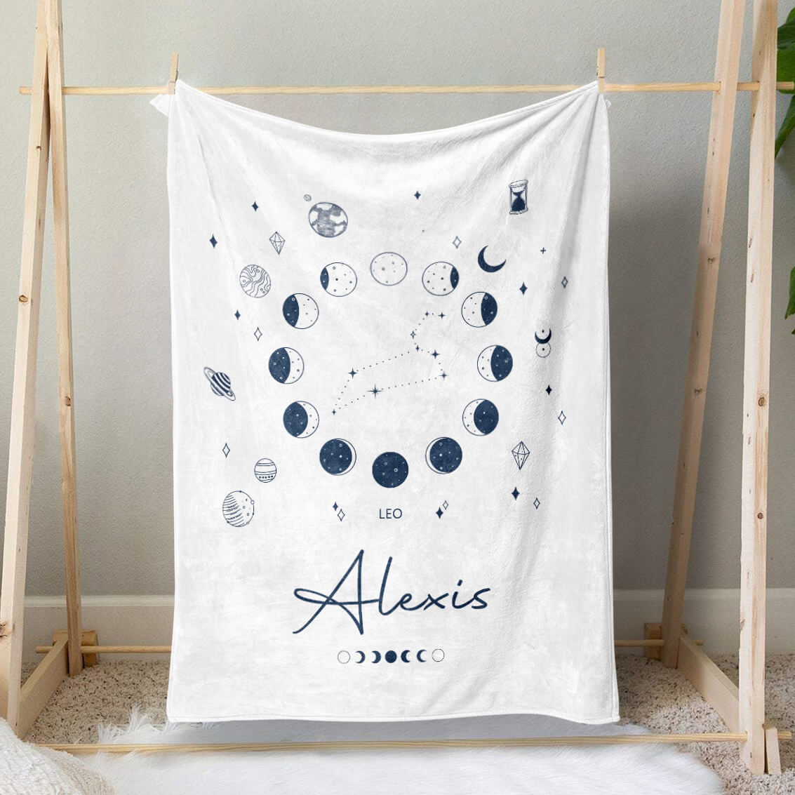 Custom Name Zodiac Gifts For Leo Horoscope Astrology Blanket