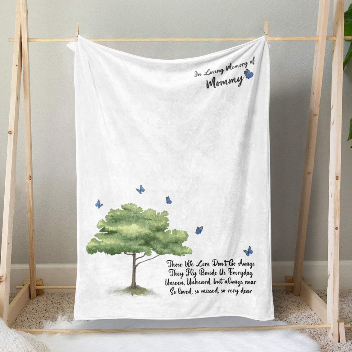 In Loving Memory of Mommy Blanket, Sympathy Blanket for Loss Of Mother