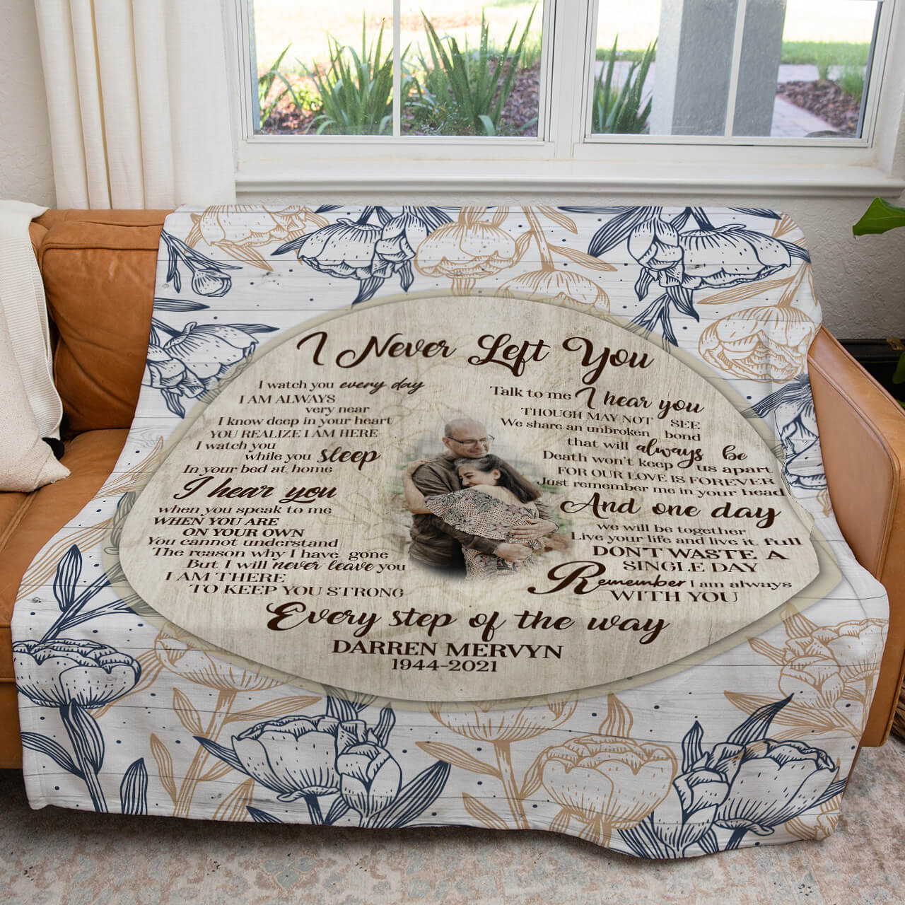 I Never Left You, I'm Always With You Every Step on The Way Memorial Blanket