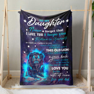 To My Daughter When Life Tries to Knock You Down Blanket from Dad