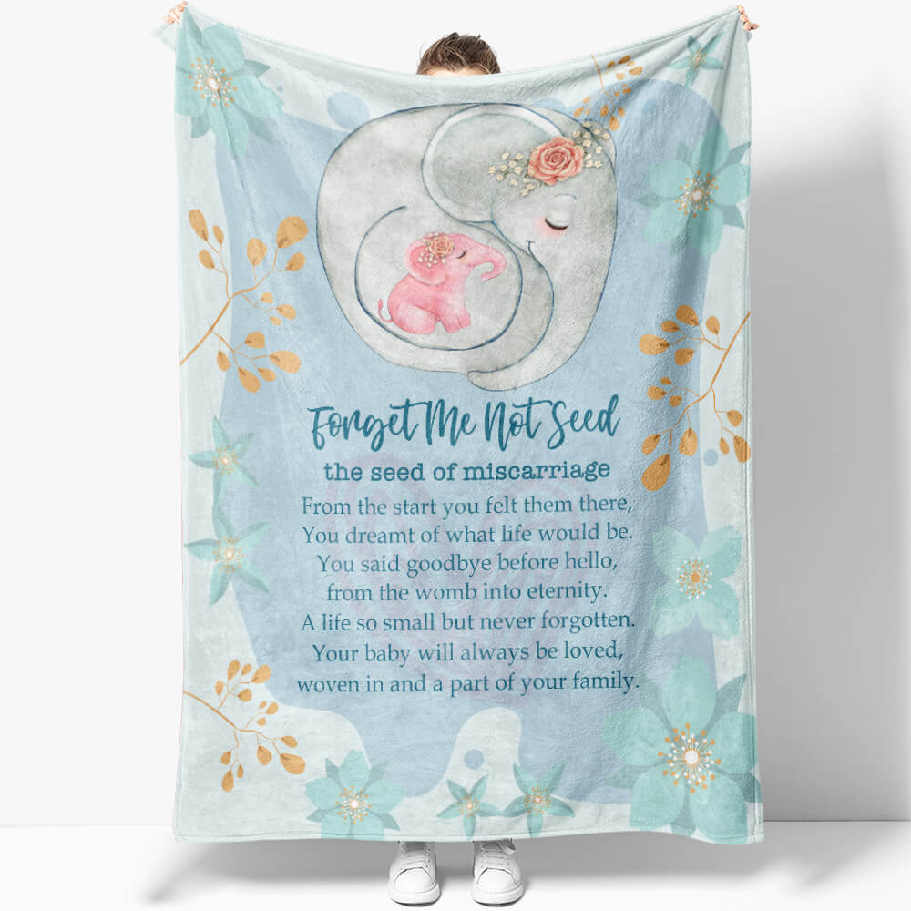 Forget Me Not Seed The Seed of Miscarriage Blanket Gift