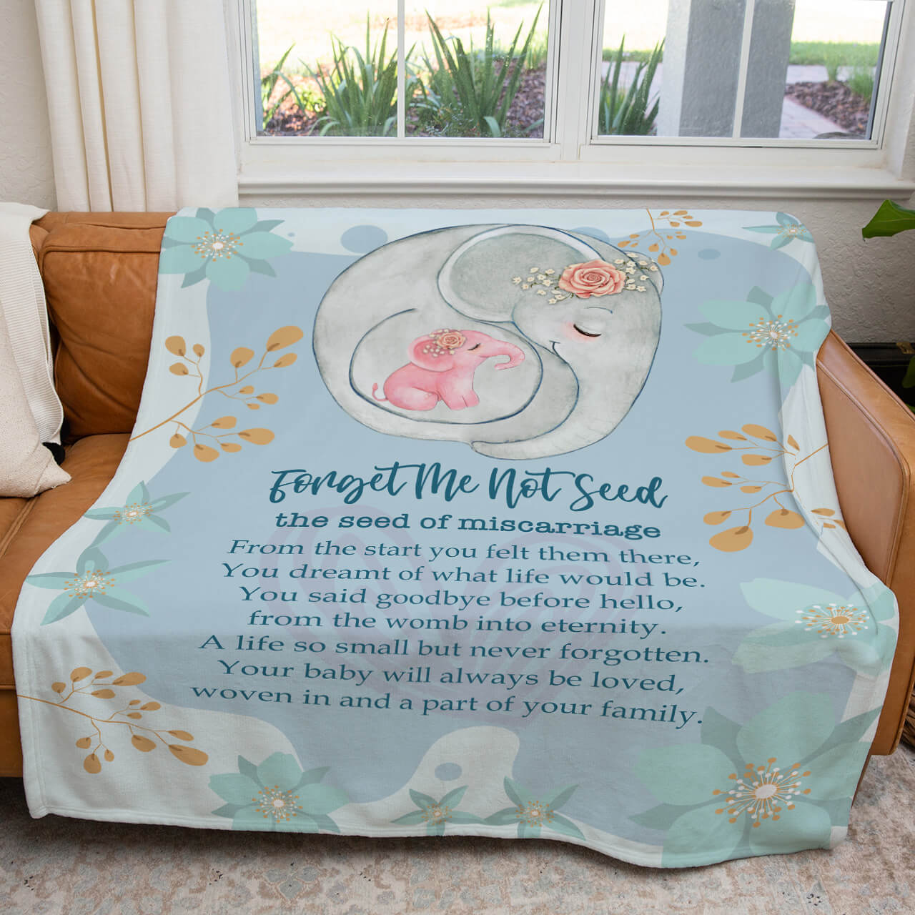 Forget Me Not Seed The Seed of Miscarriage Blanket Gift