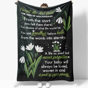 Forget Me Not Seed Snowdrop Flower The Seed of Miscarriage Blanket