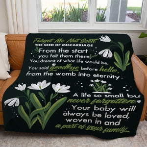 Forget Me Not Seed Snowdrop Flower The Seed of Miscarriage Blanket