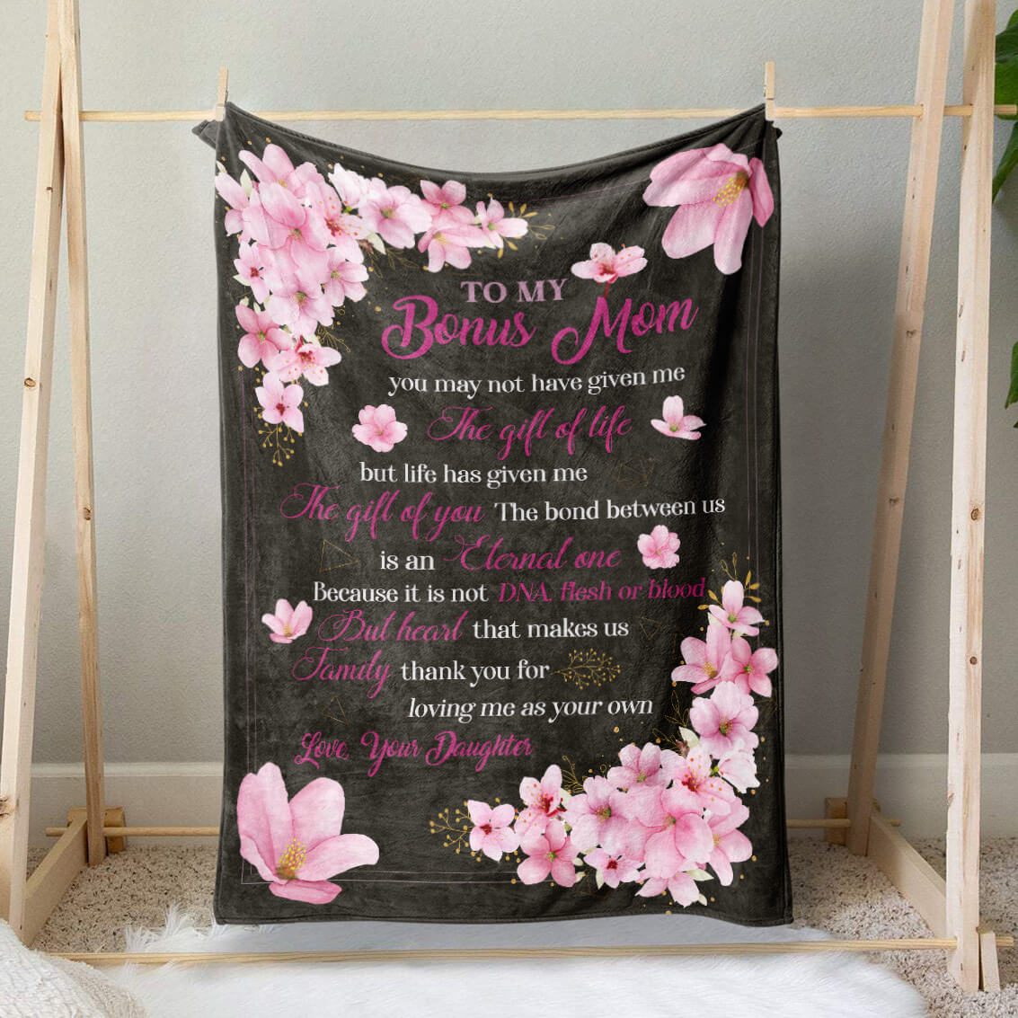 Stepmom Mothers Day Gift Blanket, To My Bonus Mom Given Me The Gift of You  Blanket, Step Mothers Day Christmas Gifts, Best Bonus Mom Gifts - Sweet  Family Gift