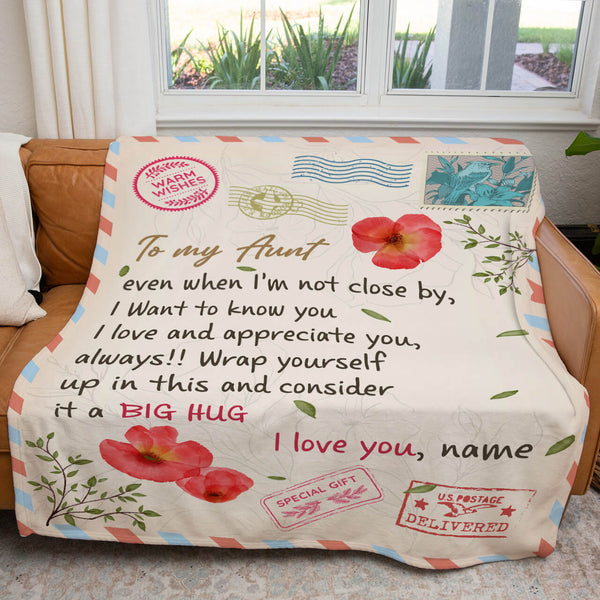 To My Aunt Gift Blanket, I Love and Appreciate You Blanket Gift for